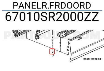 Honda 67010SR2000ZZ PANELR,FRDOORD