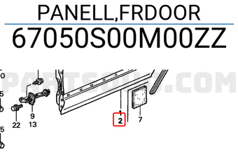 Honda 67050S00M00ZZ PANELL,FRDOOR