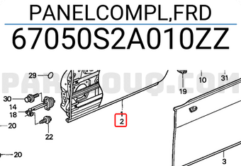 Honda 67050S2A010ZZ PANELCOMPL,FRD