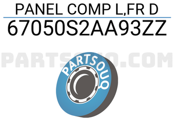 Honda 67050S2AA93ZZ PANEL COMP L,FR D