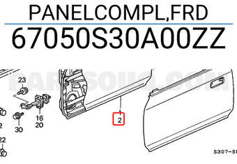 Honda 67050S30A00ZZ PANELCOMPL,FRD