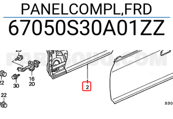 Honda 67050S30A01ZZ PANELCOMPL,FRD