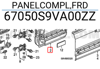 Honda 67050S9VA00ZZ PANELCOMPL,FRD