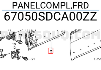 Honda 67050SDCA00ZZ PANELCOMPL,FRD