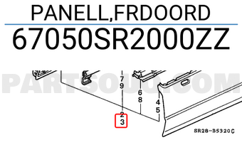 Honda 67050SR2000ZZ PANELL,FRDOORD