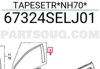 Honda 67324SELJ01 TAPESETR*NH70*