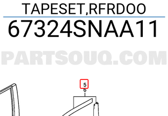 Honda 67324SNAA11 TAPESET,RFRDOO