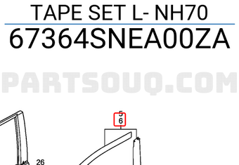 Honda 67364SNEA00ZA TAPE SET L- NH70