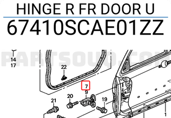 Honda 67410SCAE01ZZ HINGE R FR DOOR U
