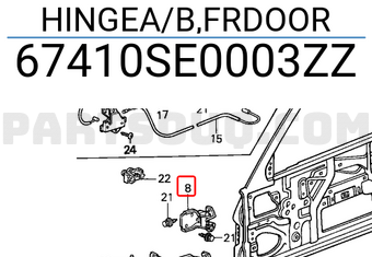 Honda 67410SE0003ZZ HINGEA/B,FRDOOR