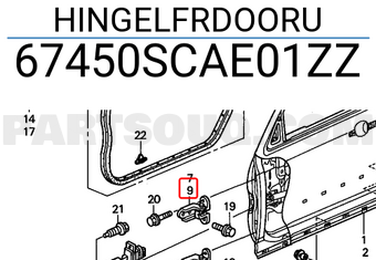 Honda 67450SCAE01ZZ HINGELFRDOORU