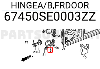 Honda 67450SE0003ZZ HINGEA/B,FRDOOR