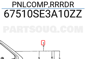 Honda 67510SE3A10ZZ PNLCOMP,RRRDR