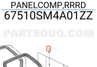 Honda 67510SM4A01ZZ PANELCOMP,RRRD