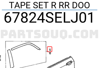 Honda 67824SELJ01 TAPE SET R RR DOO