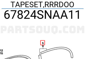 Honda 67824SNAA11 TAPESET,RRRDOO