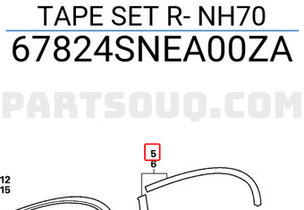 Honda 67824SNEA00ZA TAPE SET R- NH70