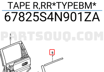 Honda 67825S4N901ZA TAPE R,RR*TYPEBM*