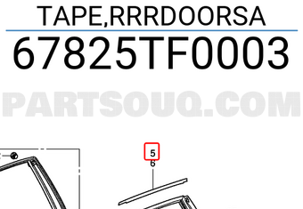 Honda 67825TF0003 TAPE,RRRDOORSA