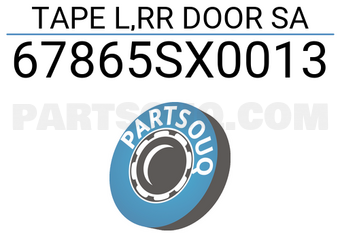 Honda 67865SX0013 TAPE L,RR DOOR SA