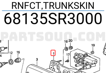 Honda 68135SR3000 RNFCT,TRUNKSKIN