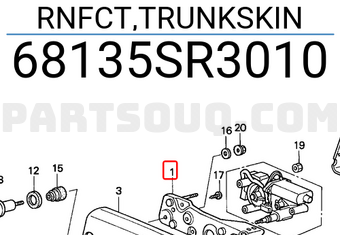 Honda 68135SR3010 RNFCT,TRUNKSKIN