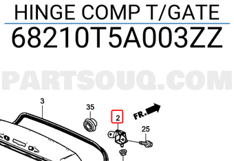 Honda 68210T5A003ZZ HINGE COMP T/GATE