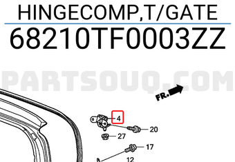 Honda 68210TF0003ZZ HINGECOMP,T/GATE