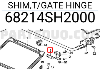 Honda 68214SH2000 SHIM,T/GATE HINGE