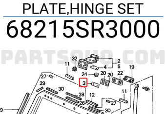 Honda 68215SR3000 PLATE,HINGE SET