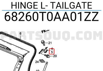 Honda 68260T0AA01ZZ HINGE L- TAILGATE