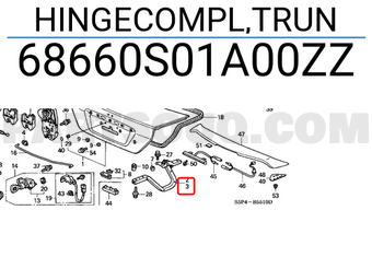 Honda 68660S01A00ZZ HINGECOMPL,TRUN