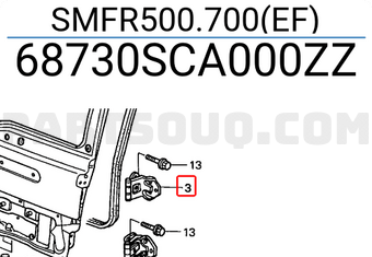 Honda 68730SCA000ZZ SMFR500.700(EF)