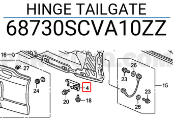 Honda 68730SCVA10ZZ HINGE TAILGATE