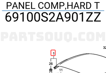 Honda 69100S2A901ZZ PANEL COMP,HARD T