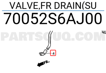 Honda 70052S6AJ00 VALVE,FR DRAIN(SU