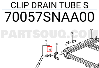 Honda 70057SNAA00 CLIP DRAIN TUBE S