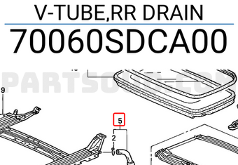 Honda 70060SDCA00 V-TUBE,RR DRAIN