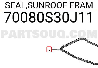 Honda 70080S30J11 SEAL,SUNROOF FRAM