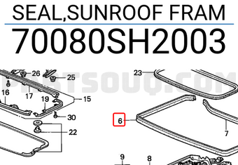 Honda 70080SH2003 SEAL,SUNROOF FRAM