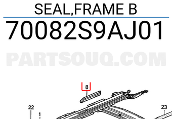 Honda 70082S9AJ01 SEAL,FRAME B