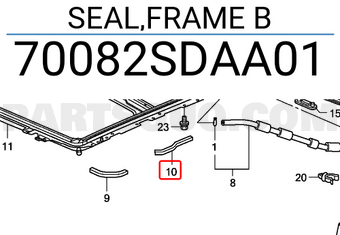 Honda 70082SDAA01 SEAL,FRAME B