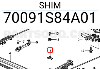 Honda 70091S84A01 SHIM
