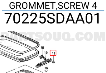 Honda 70225SDAA01 GROMMET,SCREW 4
