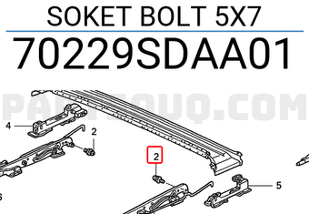 Honda 70229SDAA01 SOKET BOLT 5X7
