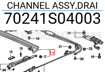 Honda 70241S04003 CHANNEL ASSY,DRAI
