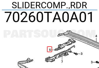 Honda 70260TA0A01 SLIDERCOMP.,RDR