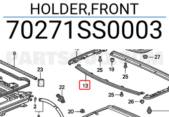 Honda 70271SS0003 HOLDER,FRONT