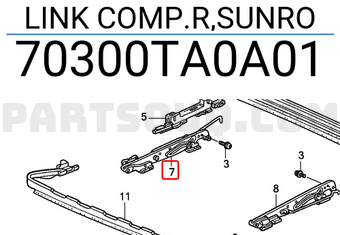 Honda 70300TA0A01 LINK COMP.R,SUNRO