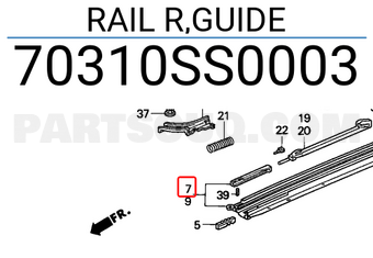 Honda 70310SS0003 RAIL R,GUIDE